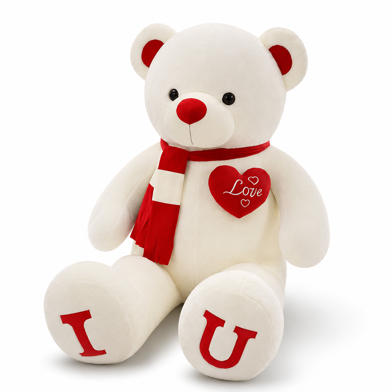 Ours en Peluche Géant I Love U - Rouge / 100cm · Rouge / 80cm