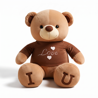 Ours en Peluche Géant T-shirt Love - fond blanc Frontal