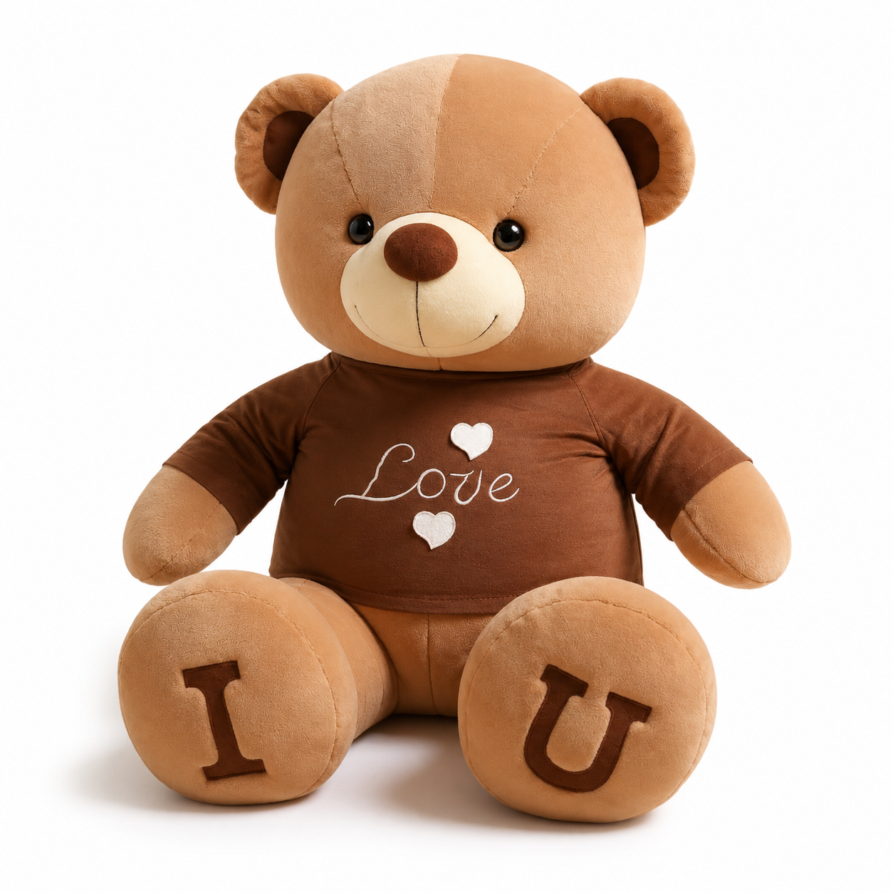 Ours en Peluche Géant T-shirt Love - Marron / 100cm · Marron / 80cm