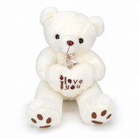 Ours en Peluche Poilu Blanc I Love You - Blanc / 70cm · Blanc / 50cm