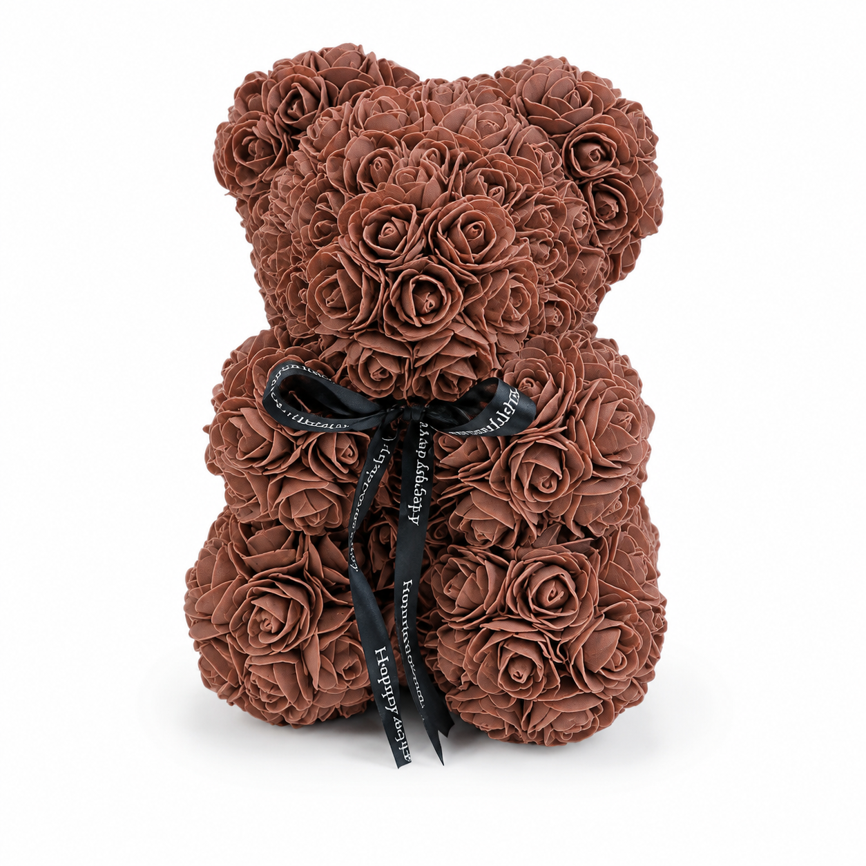 Ours en Roses avec Nœud Saint-Valentin - Marron