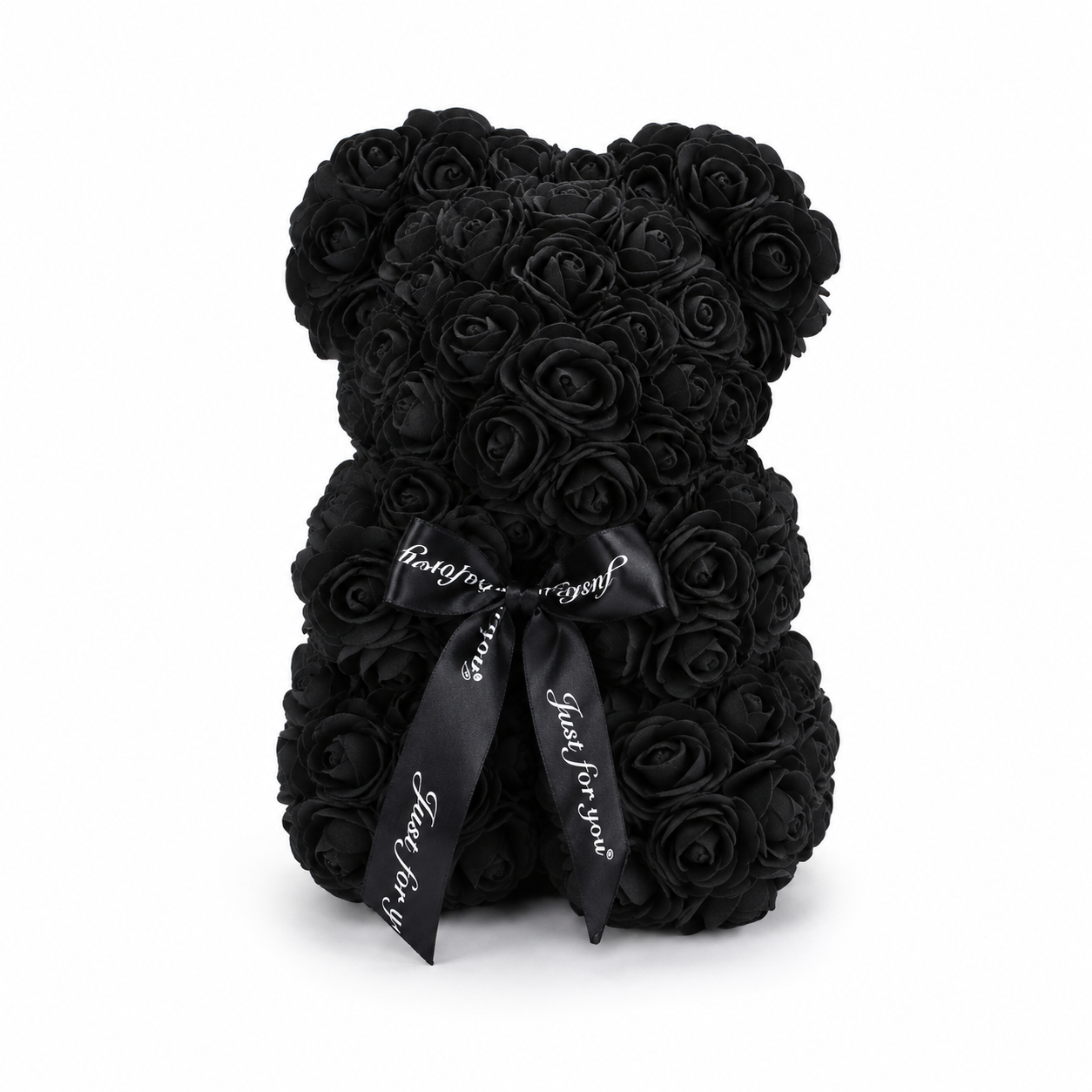 Ours en Roses avec Nœud Saint-Valentin - Noir