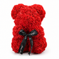 Ours en Roses avec Nœud Saint-Valentin - Rouge