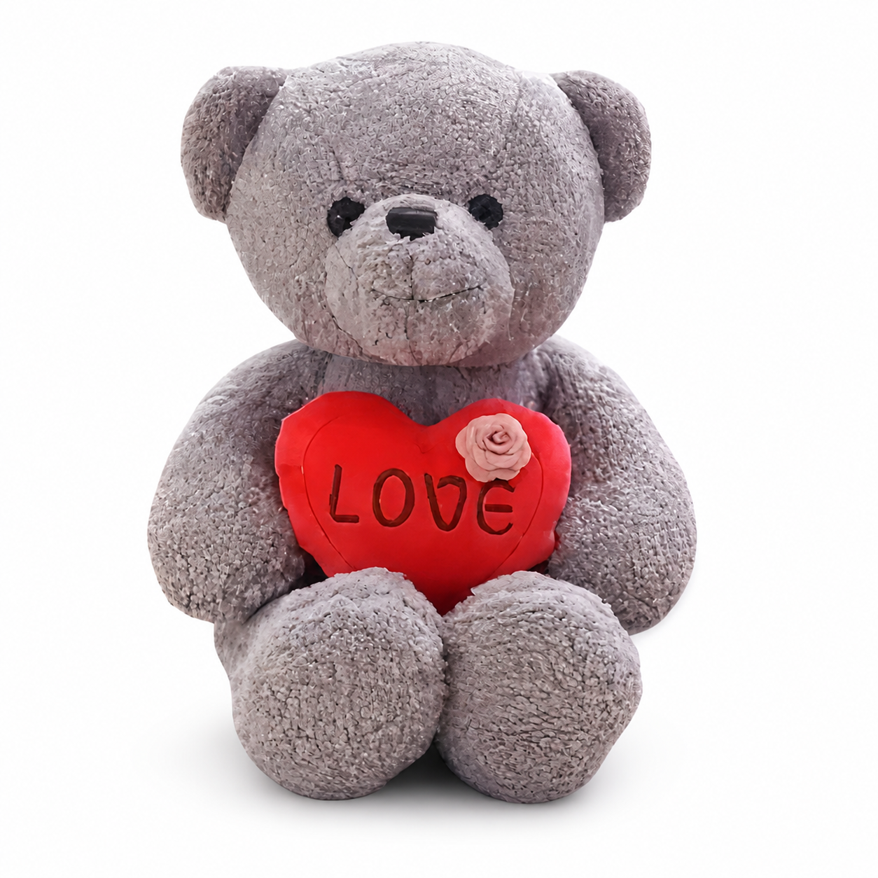Ourson en Peluche Gris avec Cœur Love - 40cm · 50-cm · 60cm