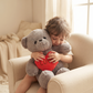 Ourson en Peluche Gris avec Cœur Love - Utilisation cosy intérieur