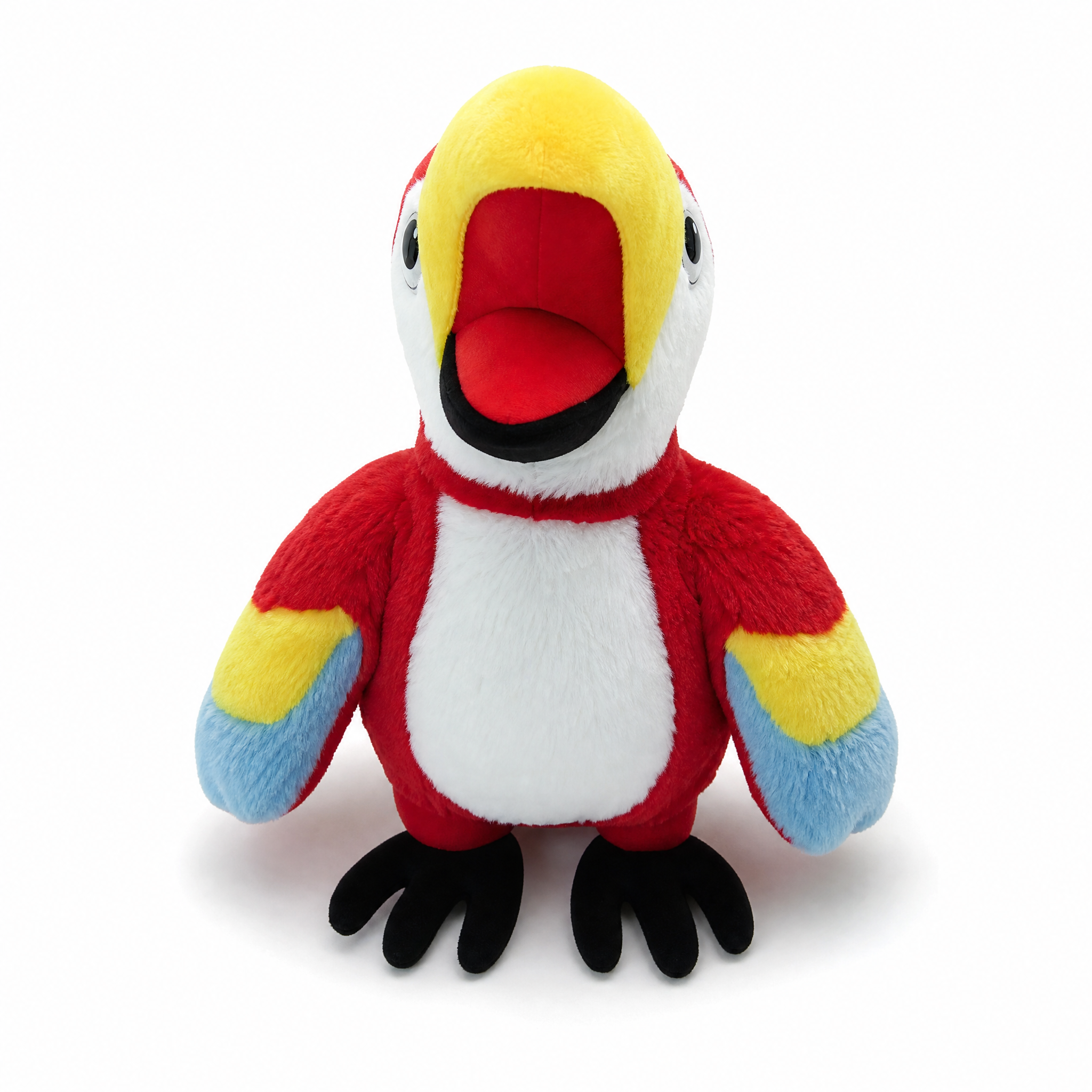 Papagei Handpuppe Kuscheltier für Kinder - Fond blanc frontal
