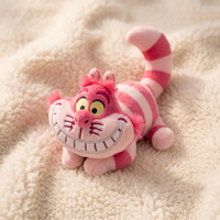 Peluche Aimantée Épaule Chat du Cheshire Disney - Détail matière