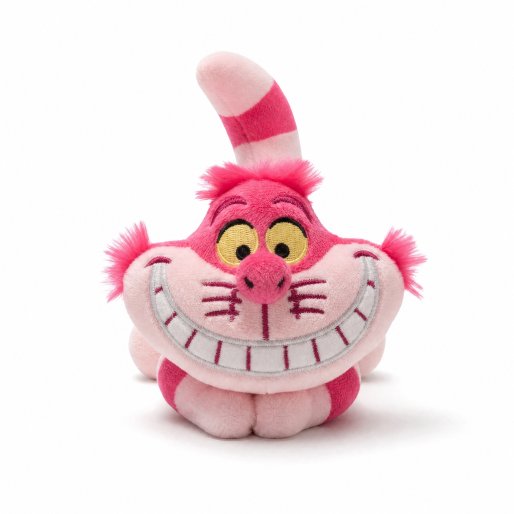 Peluche Aimantée Épaule Chat du Cheshire Disney - Fond blanc frontal