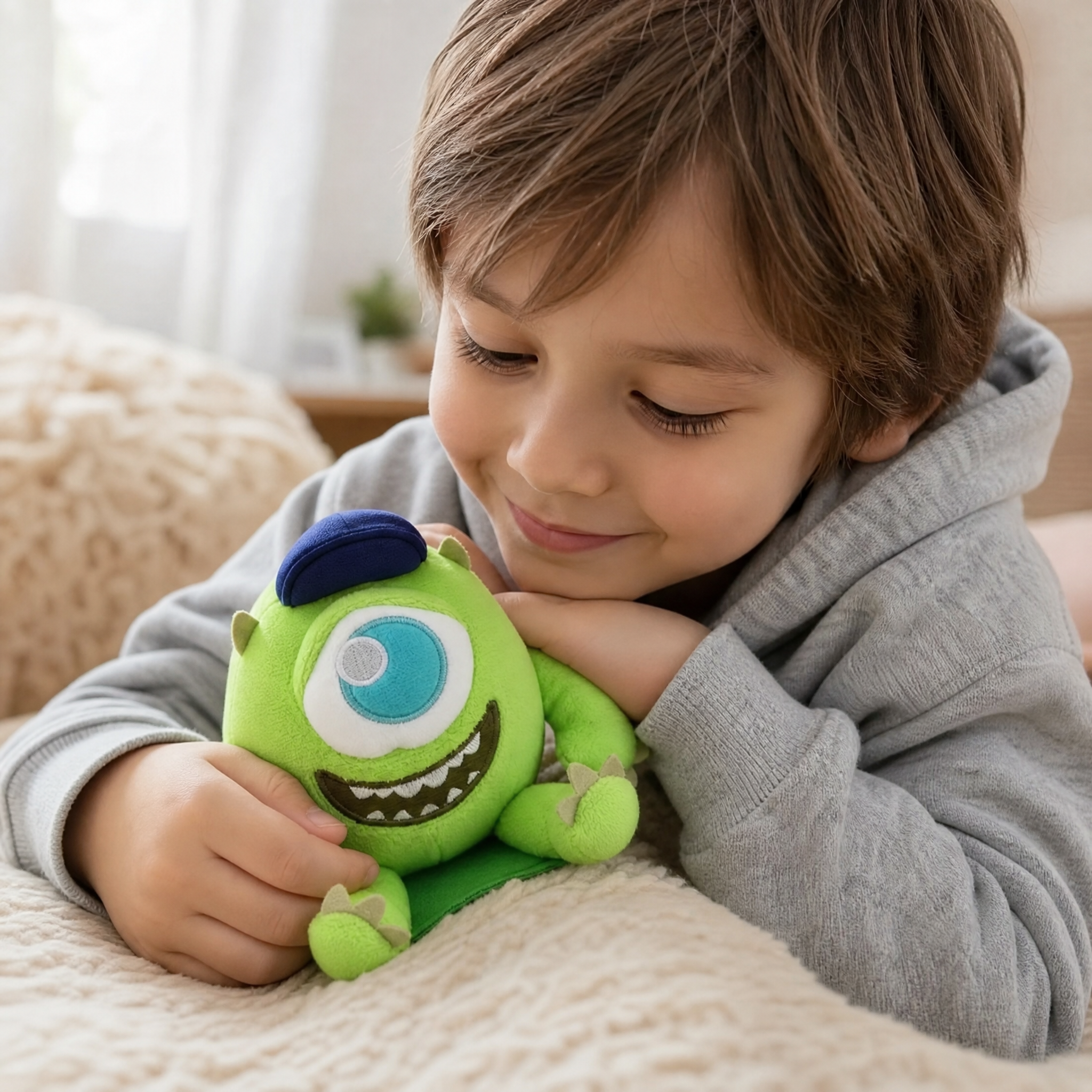 Peluche Aimantée Épaule Mike Wazowski - Utilisation cosy intérieur