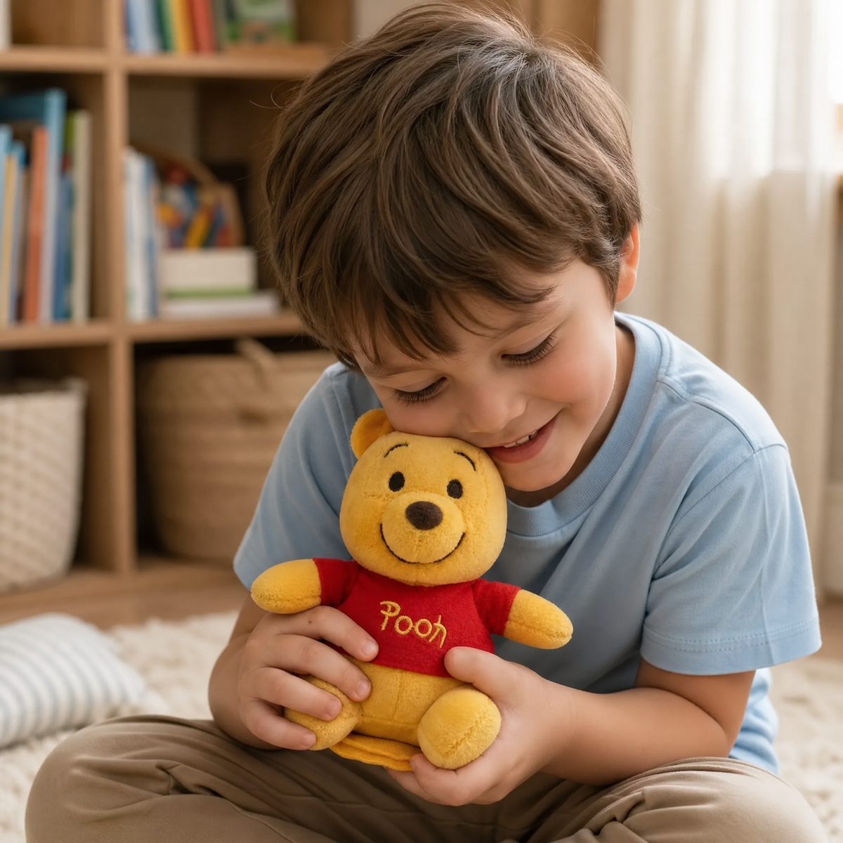 Peluche Aimantée Épaule Winnie l'Ourson - Utilisation cosy intérieur
