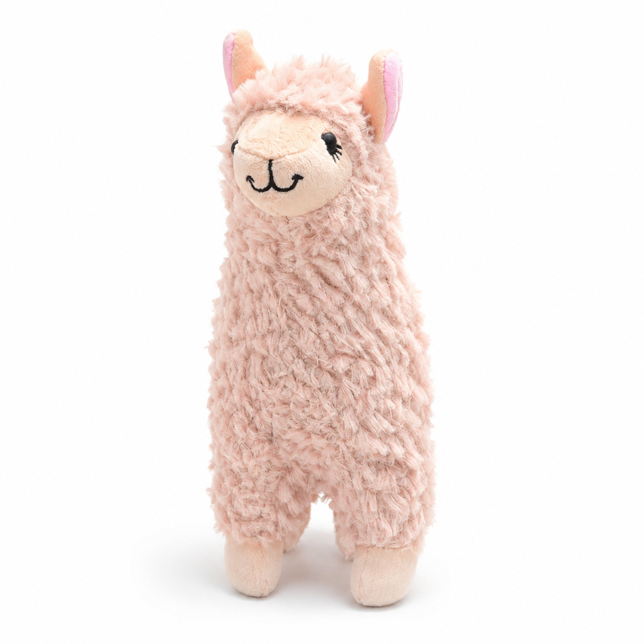 Peluche Alpaga à Poils Longs Bouclés - Rose