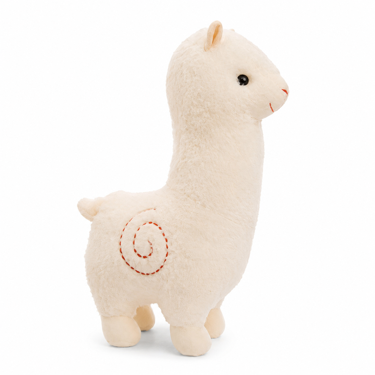 Peluche Alpaga Rouge 28cm Câline - Blanc