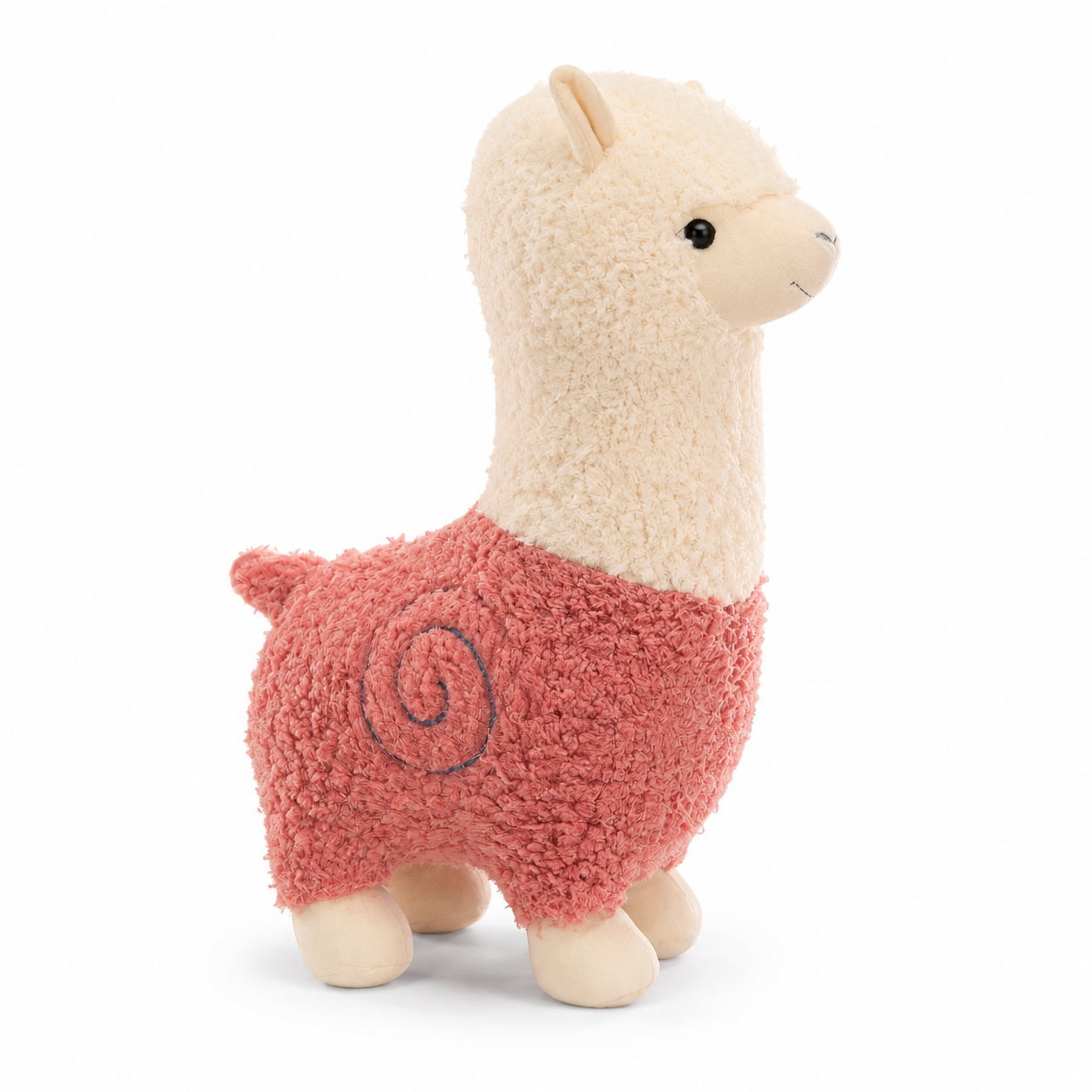Peluche Alpaga Rouge 28cm Câline - Rose
