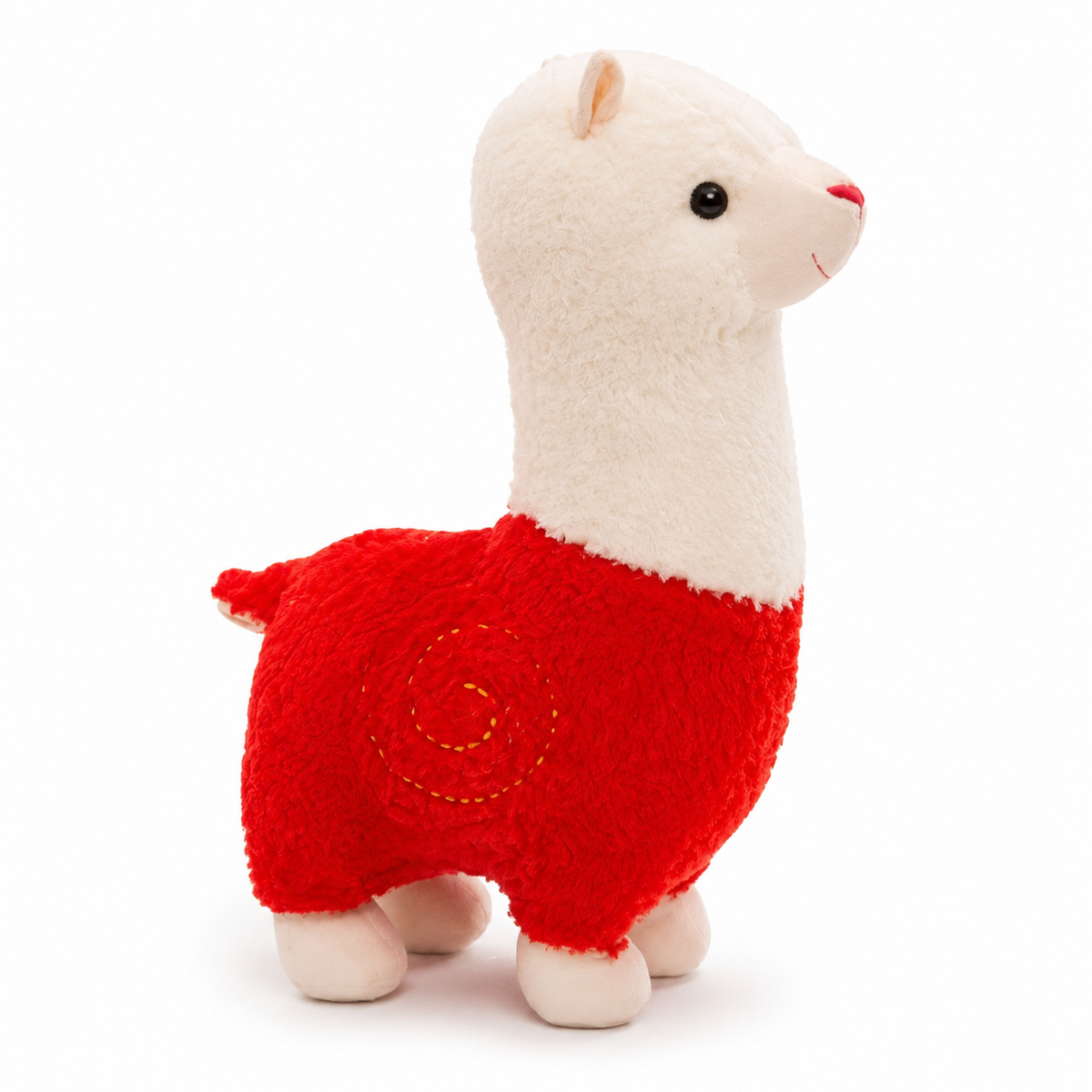 Peluche Alpaga Rouge 28cm Câline - Rouge