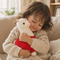 Peluche Alpaga Rouge 28cm Câline - Utilisation cosy intérieur
