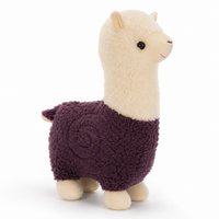 Peluche Alpaga Rouge 28cm Câline - Violet