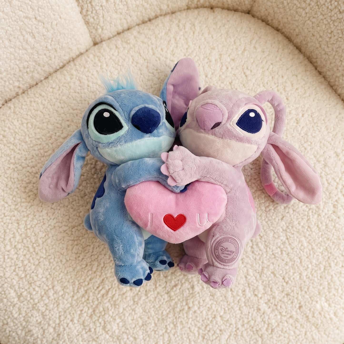 Peluche Angel Stitch Duo Amoureux - Détail matière