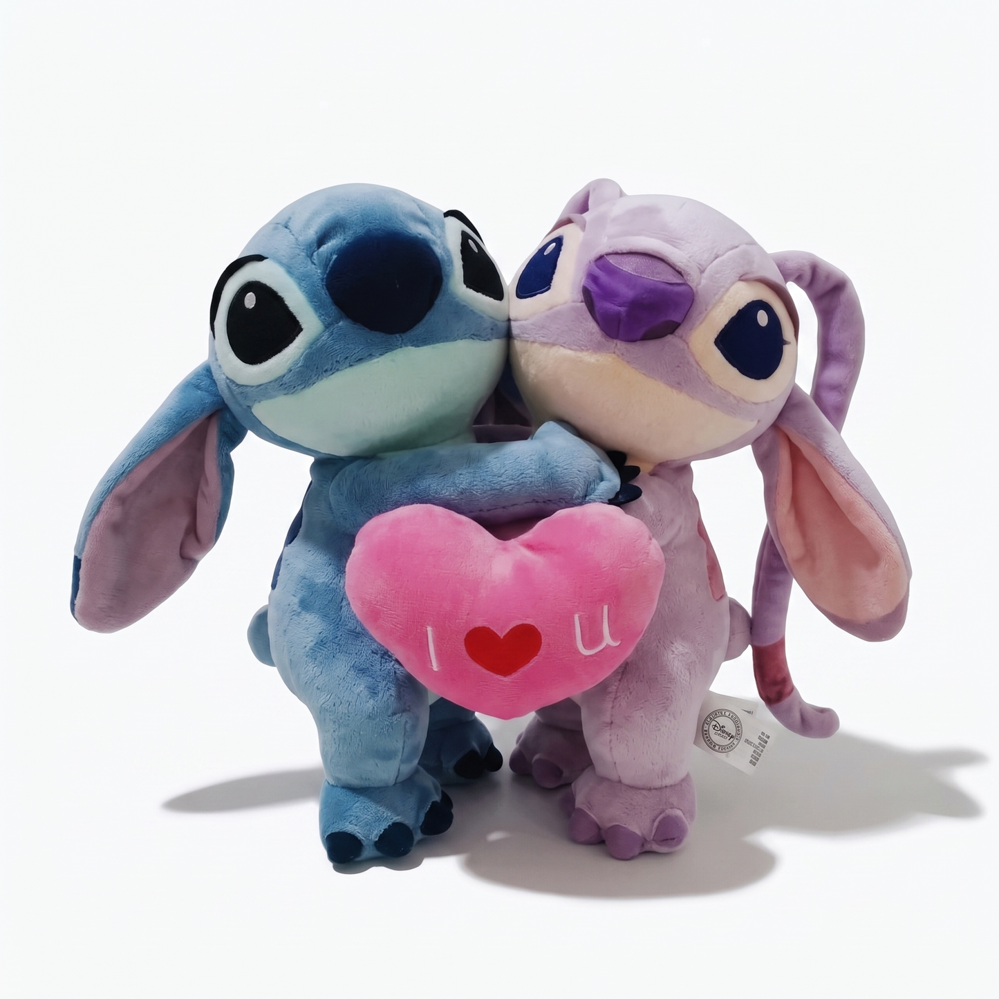Peluche Angel Stitch Duo Amoureux - Fond blanc frontal