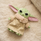 Peluche Baby Yoda 20cm avec Robe Beige - Détail matière