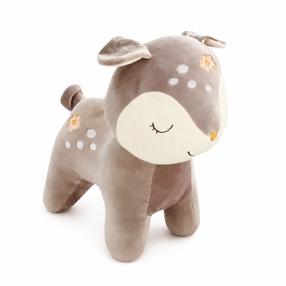 Peluche Biche Rassurante 28cm Rose ou Marron - Marron