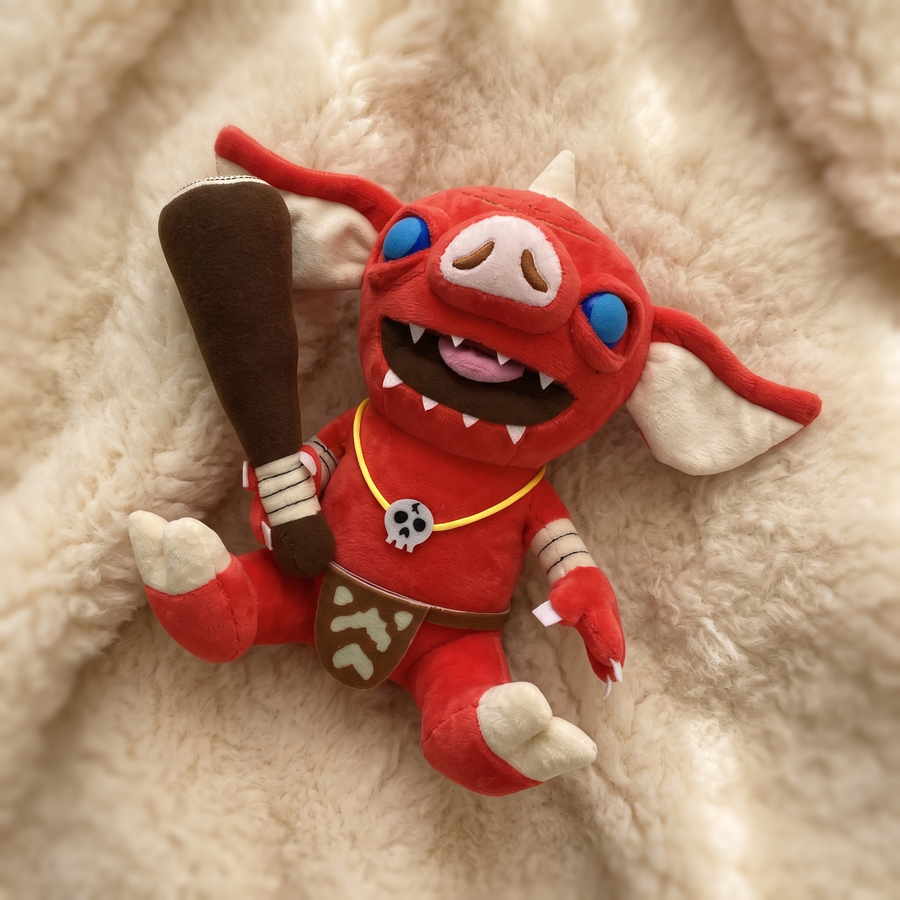 Peluche Bokoblin Zelda 21cm - Détail matière