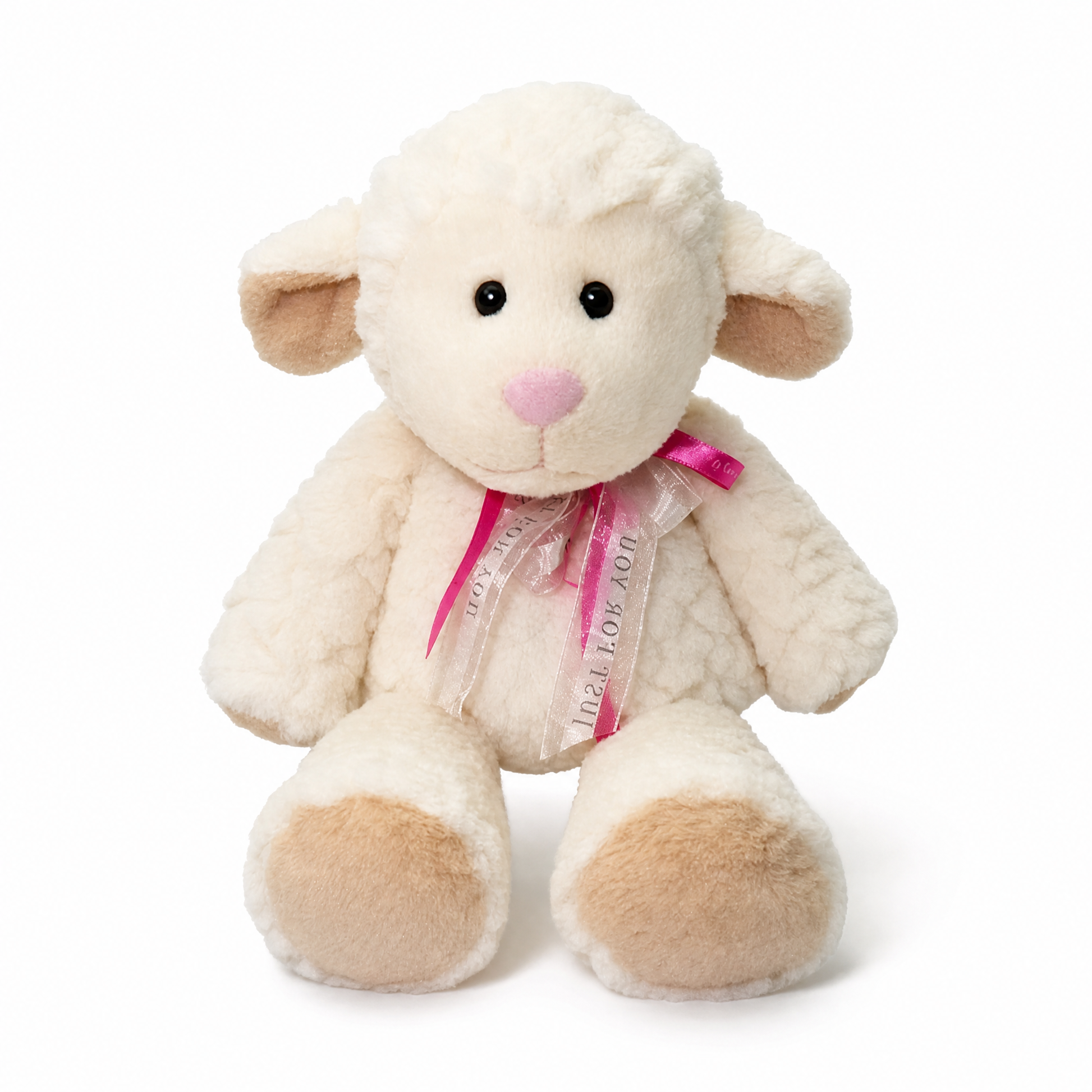 Peluche Bouillotte Mouton Blanc à Chauffer - Fond blanc frontal