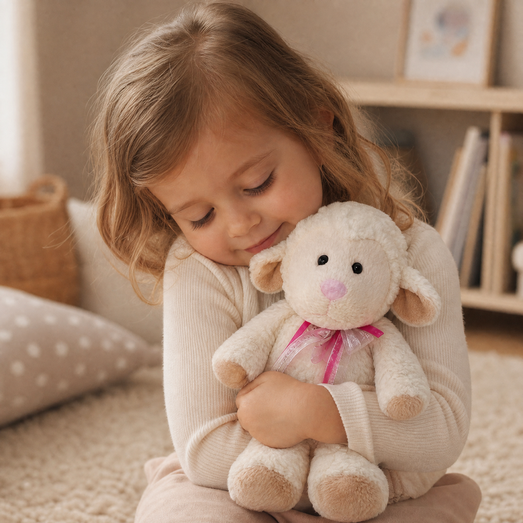 Peluche Bouillotte Mouton Blanc à Chauffer - Utilisation cosy intérieur