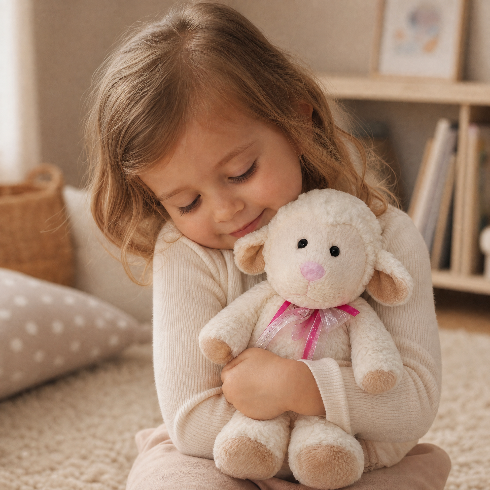 Peluche Bouillotte Mouton Blanc à Chauffer - Utilisation cosy intérieur