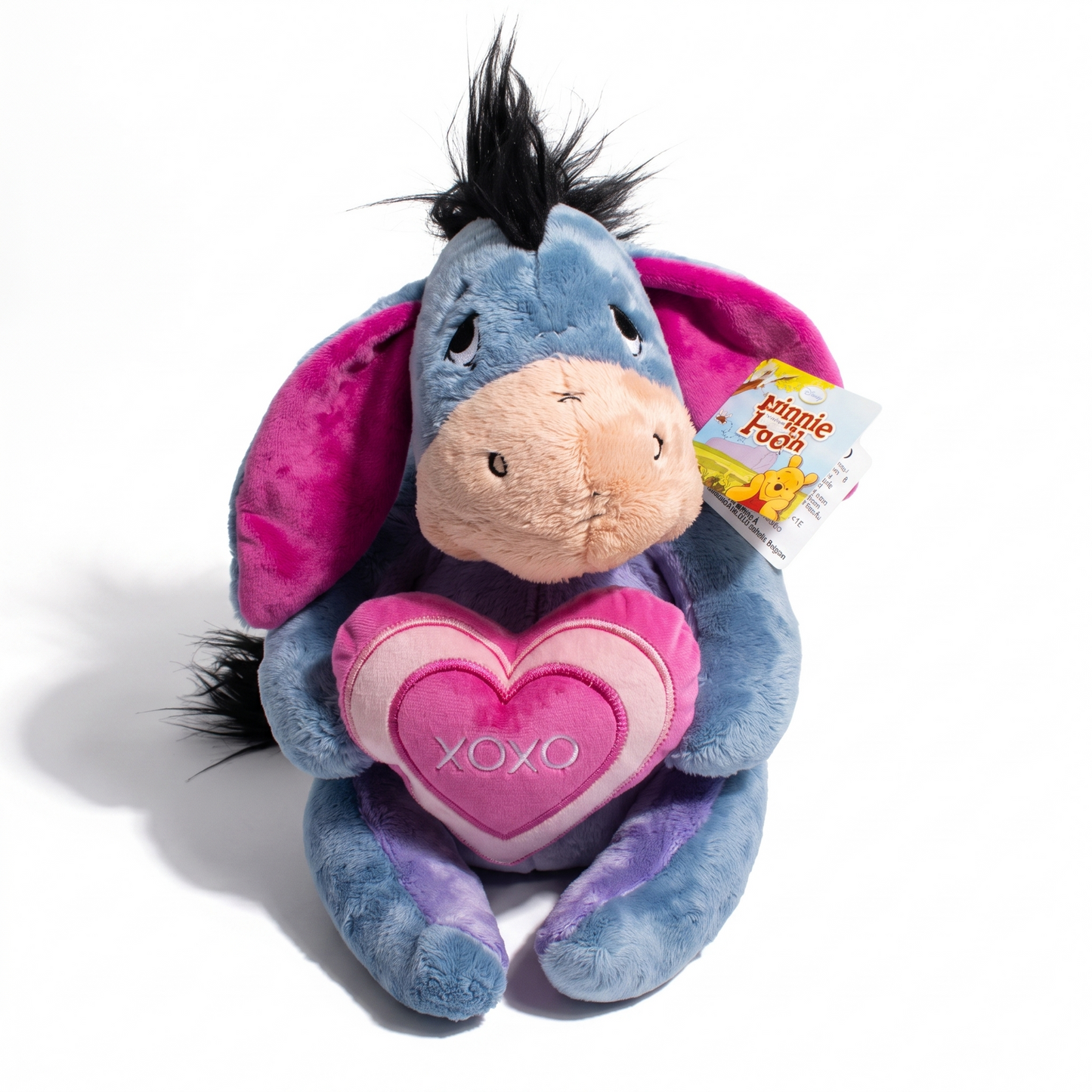 Peluche Bourriquet Disney Cœur XOXO - fond blanc Frontal