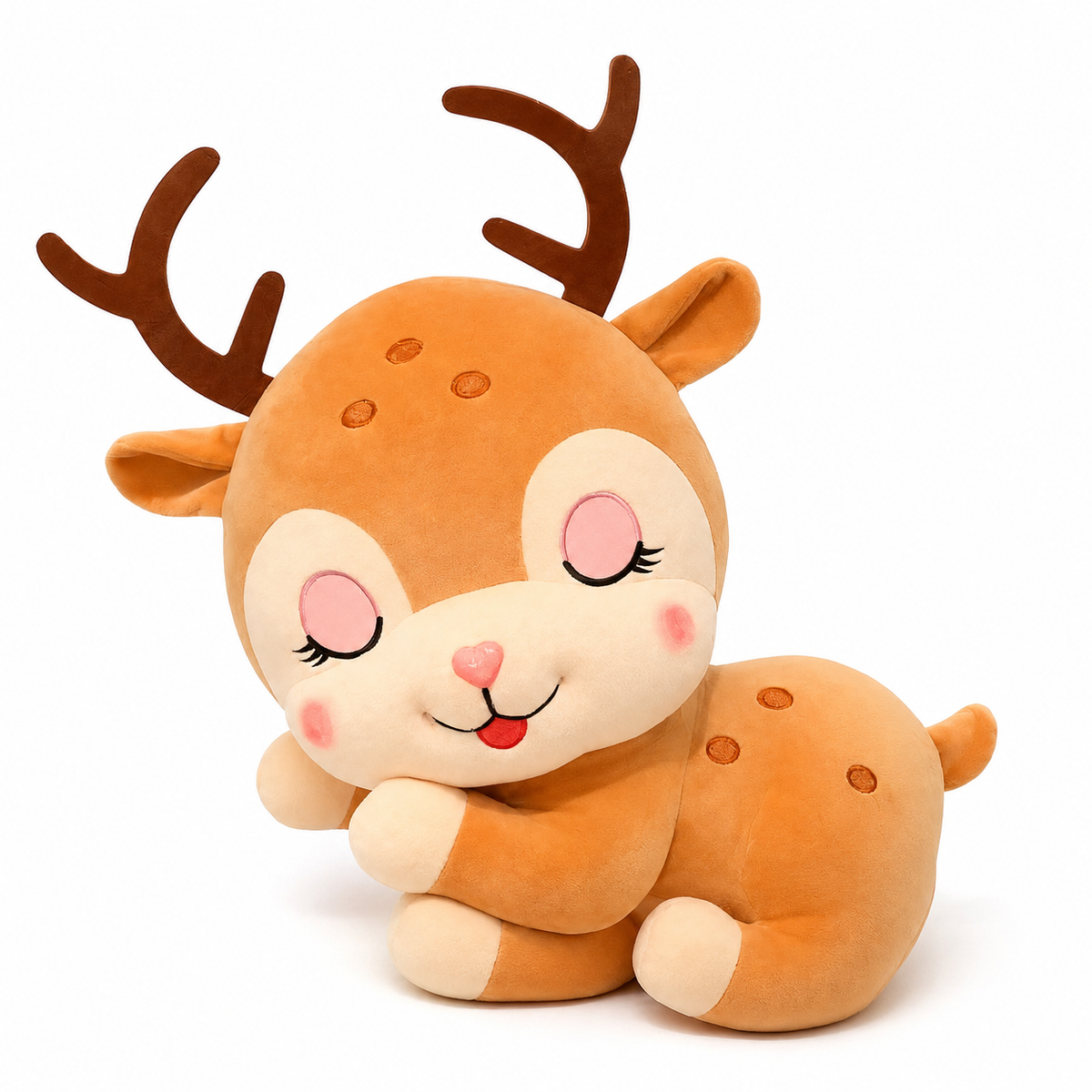 Peluche Cerf Endormi Doudou Apaisant - 20cm · 30cm · 40cm