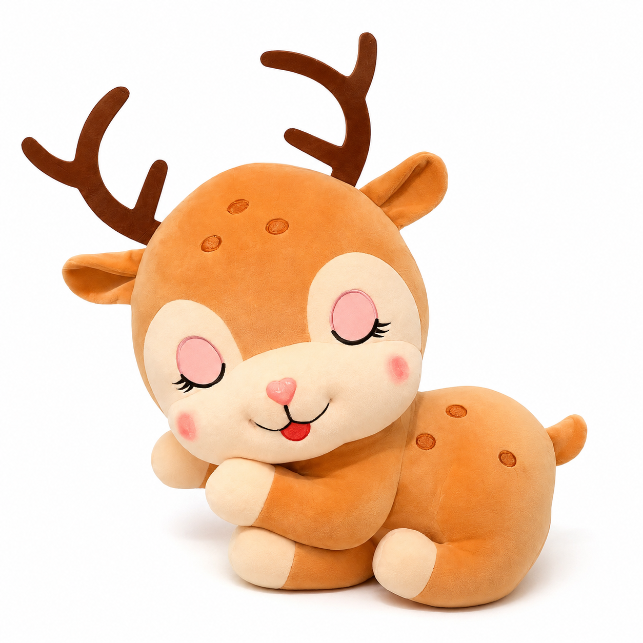 Peluche Cerf Endormi Doudou Apaisant - 20cm · 30cm · 40cm