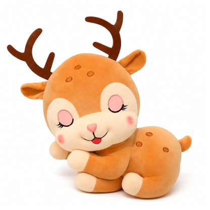 Peluche Cerf Endormi Doudou Apaisant - 20cm · 30cm · 40cm