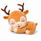 Peluche Cerf Endormi Doudou Apaisant - Fond blanc frontal