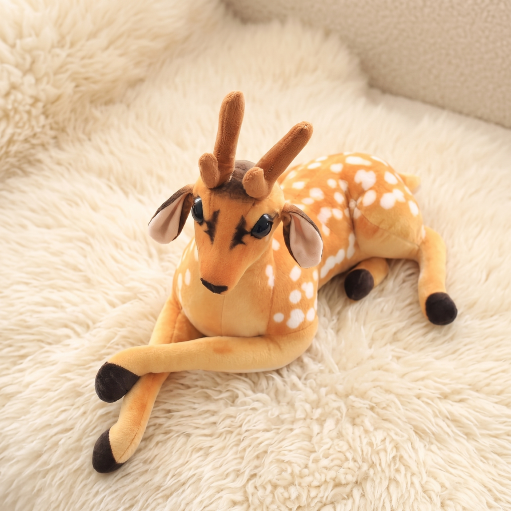 Peluche Cerf Tacheté Réaliste - Détail matière