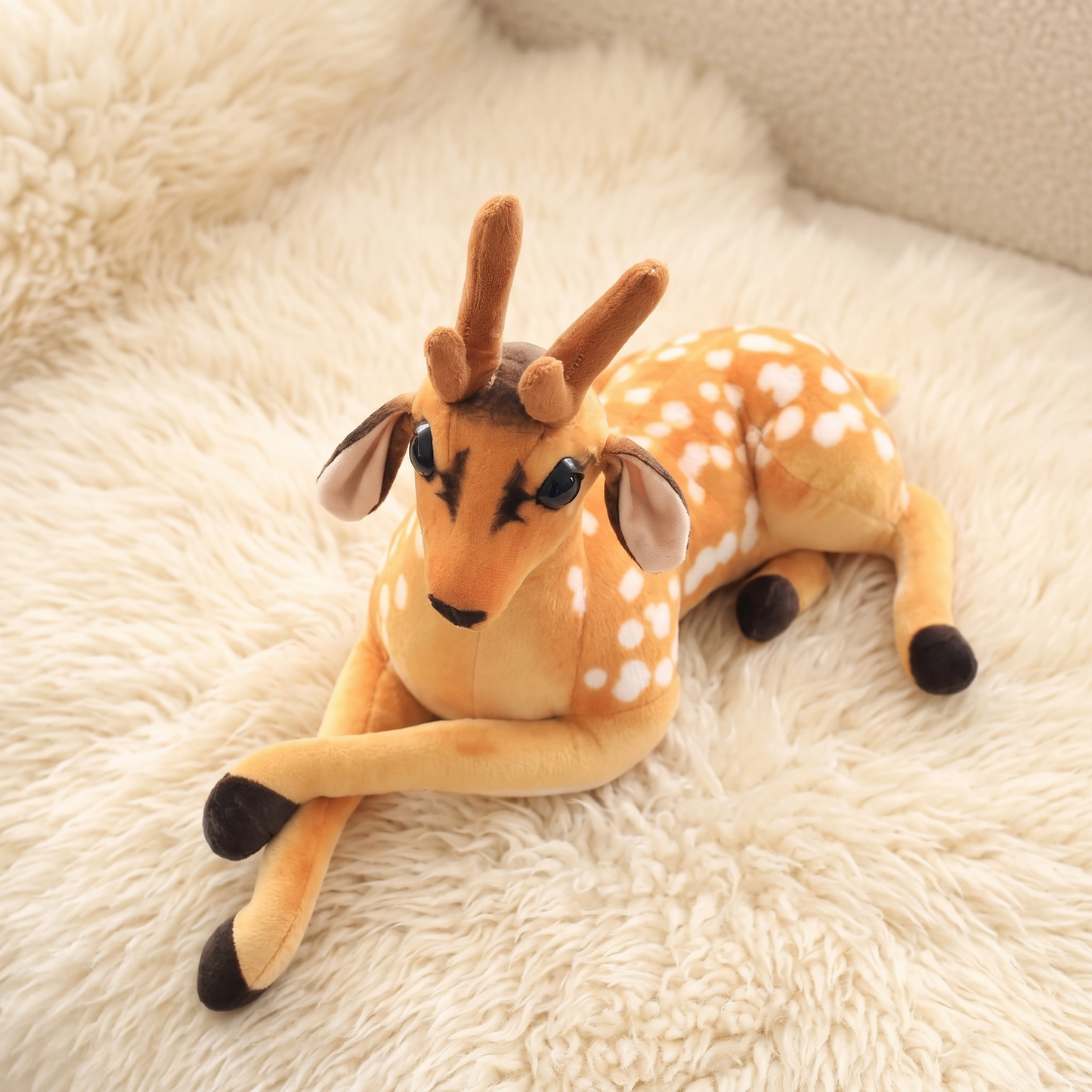 Peluche Cerf Tacheté Réaliste - Détail matière