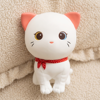 Peluche Chat Blanc Yeux Vairons Foulard - Détail matière