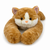 Peluche Chat Lestée Réconfortante Roux ou Gris - Beige