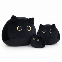 Peluche Chat Noir aux Grands Yeux - 10cm · 30cm · 40cm
