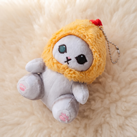 Peluche Chat Poulet avec Cagoule Jaune - Détail matière