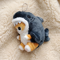 Peluche Chaton Requin Pendentif Kawaii - Détail matière