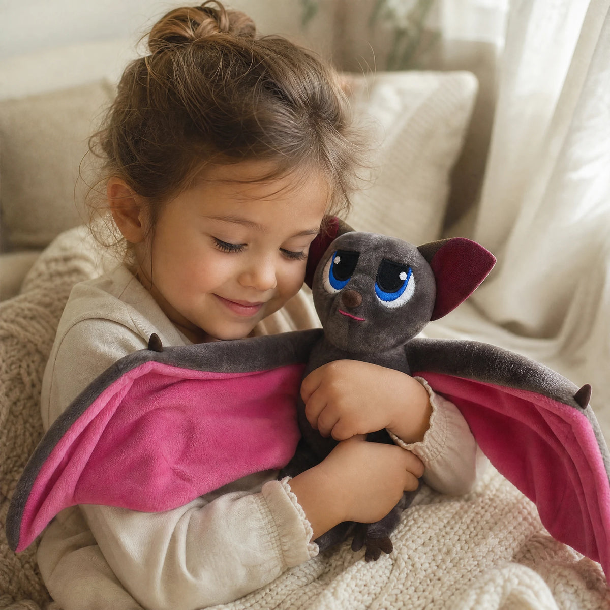 Peluche chauve-souris Halloween douce et effrayante - Utilisation cosy intérieur