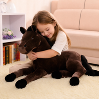 Peluche Cheval Marron 65 cm - Utilisation cosy intérieur