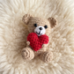 Peluche Crochet Ours avec Cœur - Detail matière