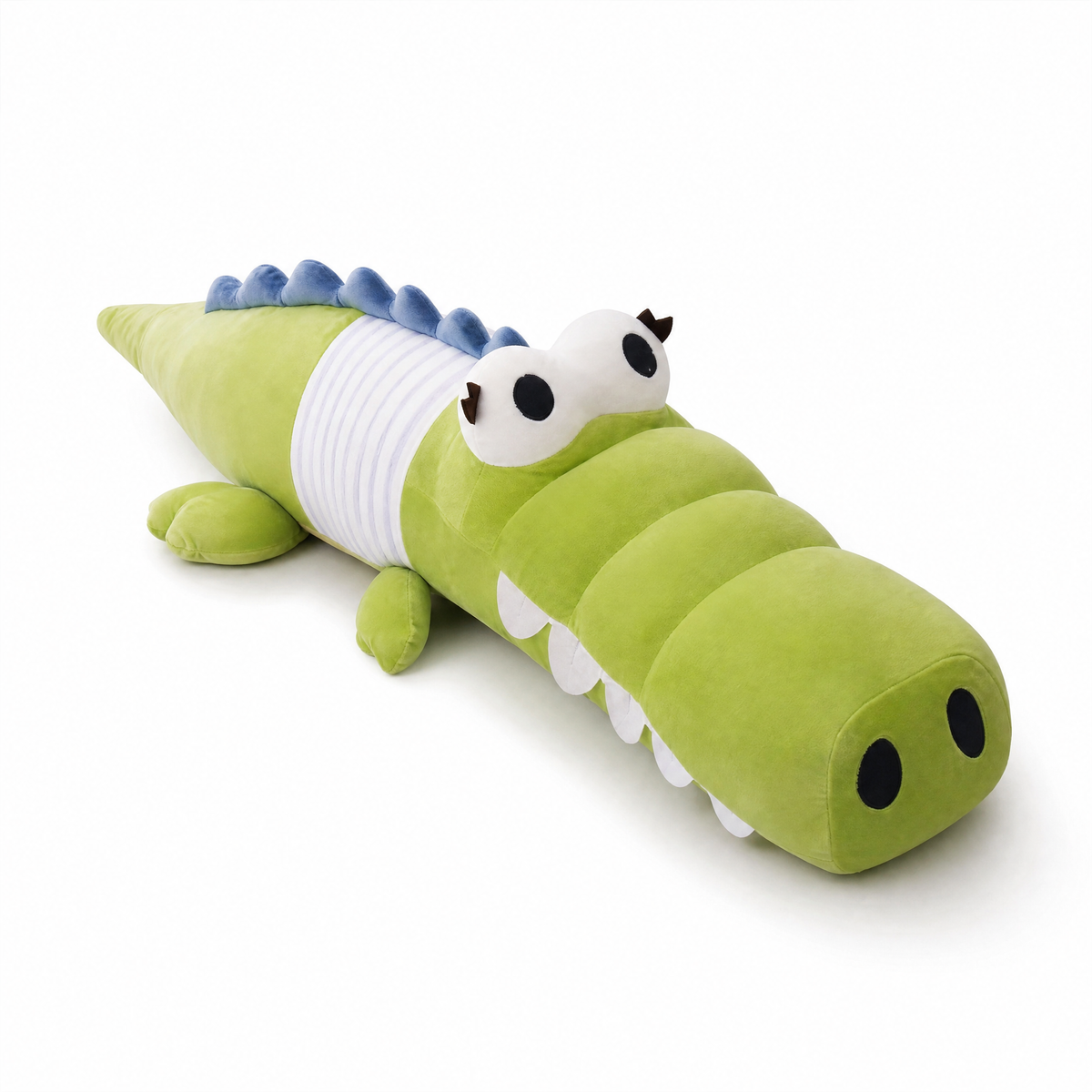 Peluche Crocodile Articulée Colorée 65 cm - Fond blanc frontal