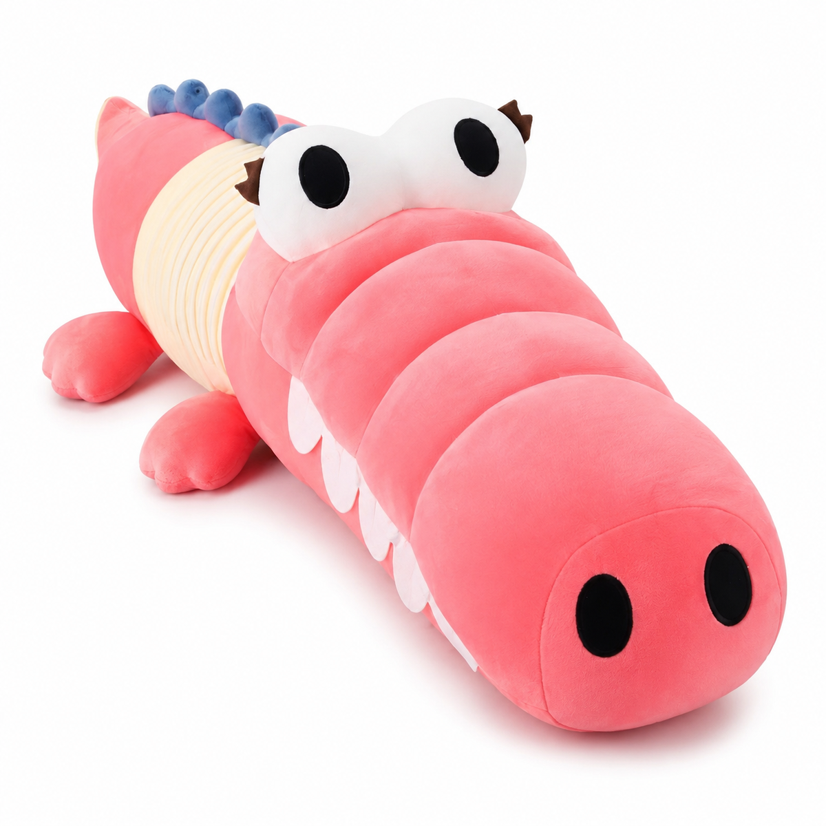Peluche Crocodile Articulée Colorée 65 cm - Rose