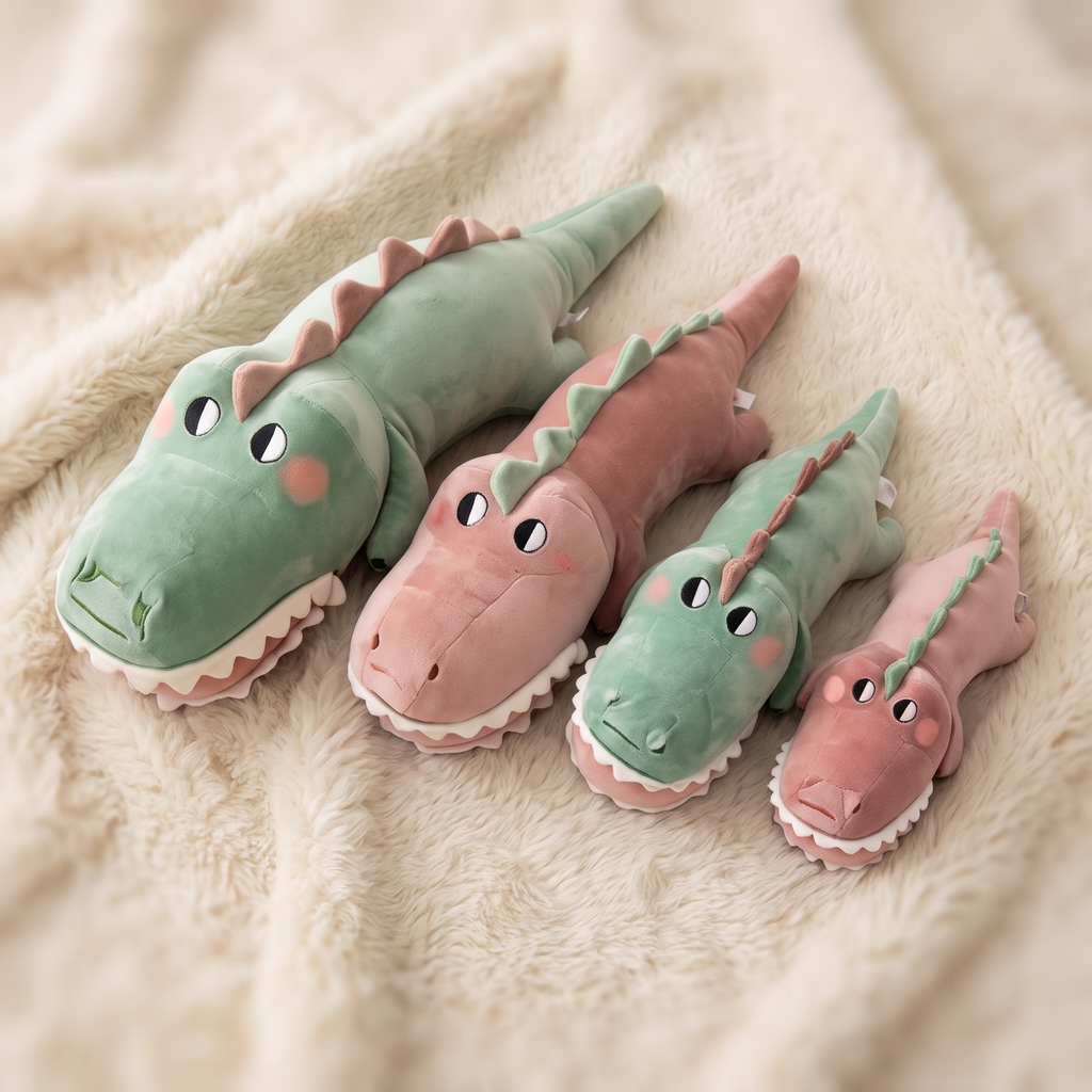 Peluche Crocodile Géante Câlin 70-90cm - Detail matière