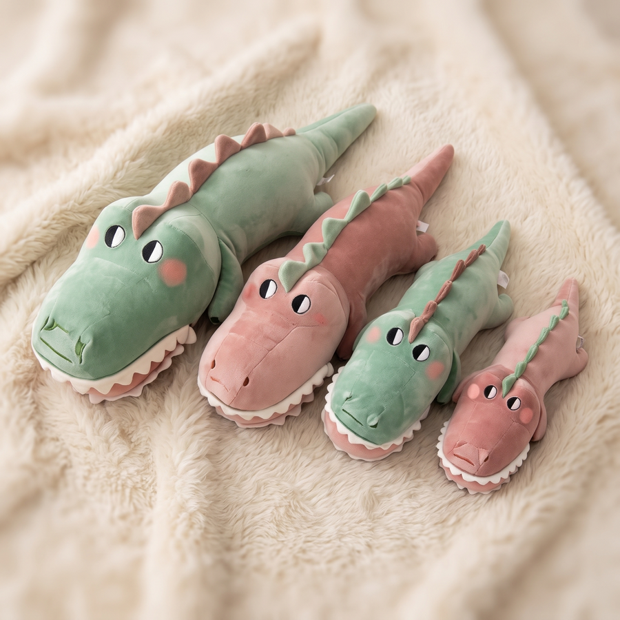 Peluche Crocodile Géante Câlin 70-90cm - Detail matière