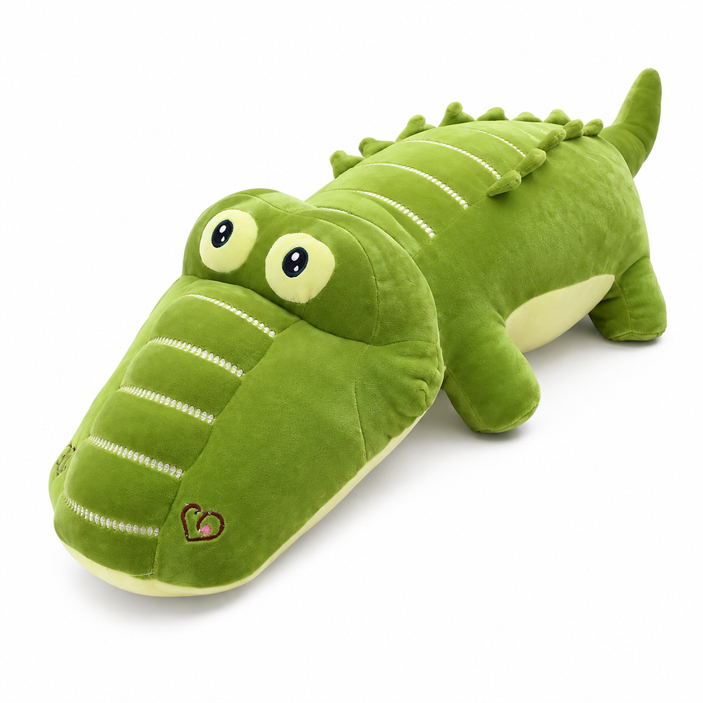 Peluche Crocodile Géante en Coton Doux - 65cm · 80cm · 100cm