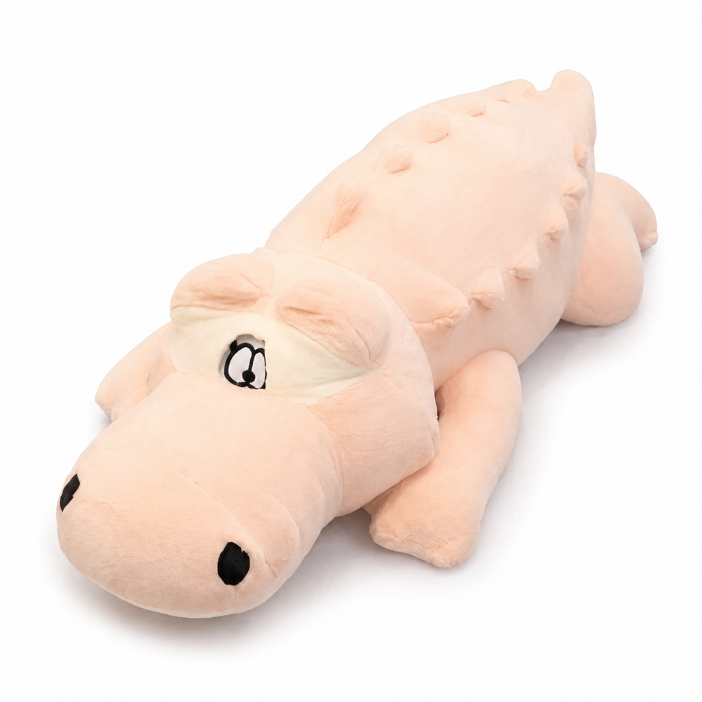 Peluche Crocodile Géante Rose - 60cm · 90cm · 100cm