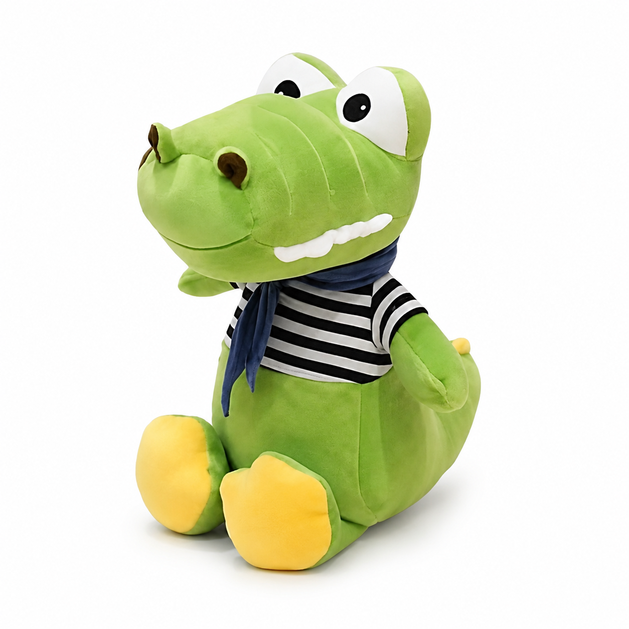 Peluche Crocodile Marinière Bébé - 30cm · 40cm · 55cm · 70cm